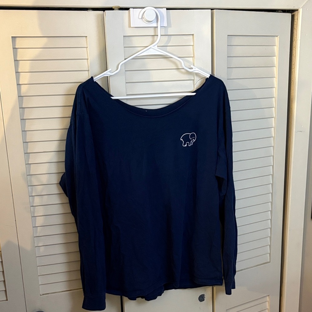 Ivory Ella Navy Long Sleeve Tee